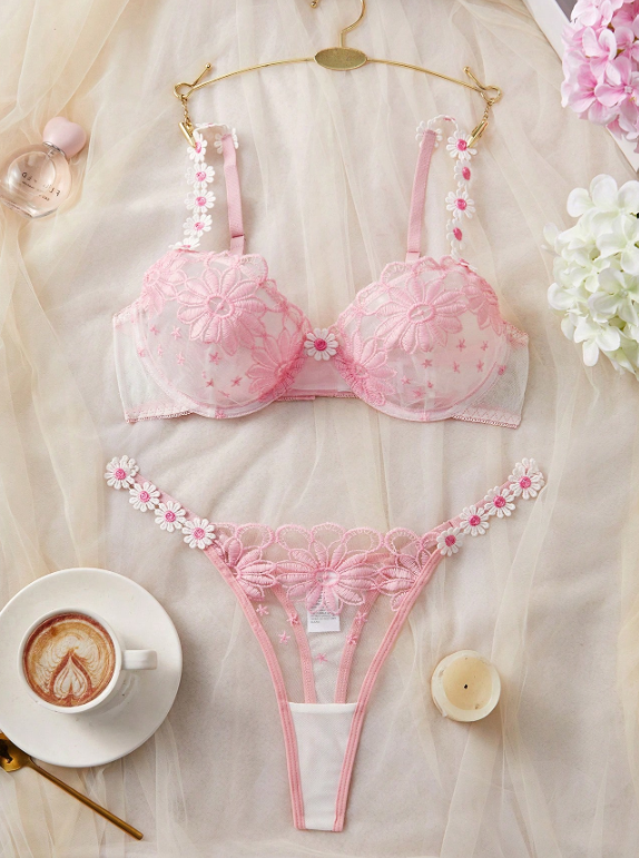 lancería 2 piezas (Rosa) TALLA S 0617