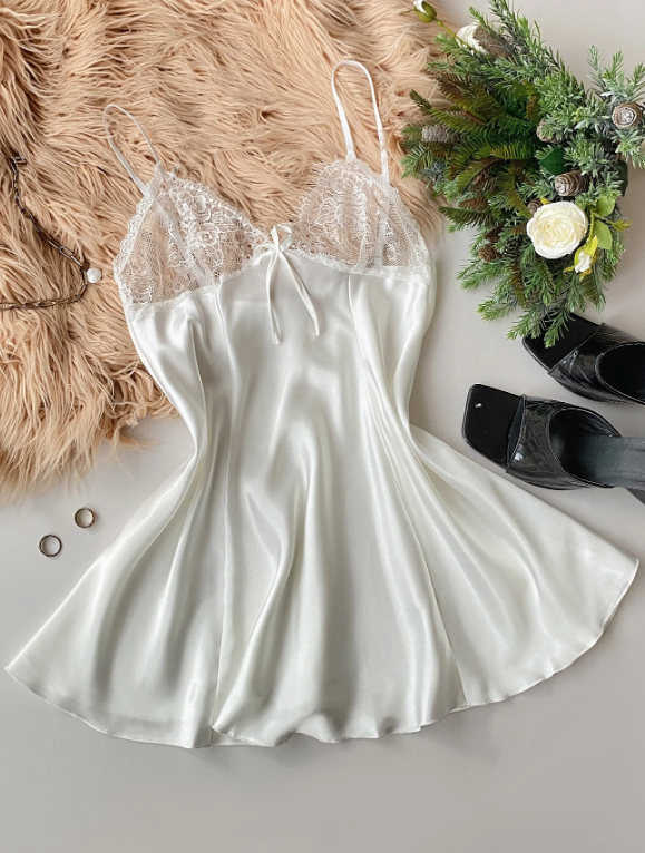 camison de satin (blanco) TALLA S 1471