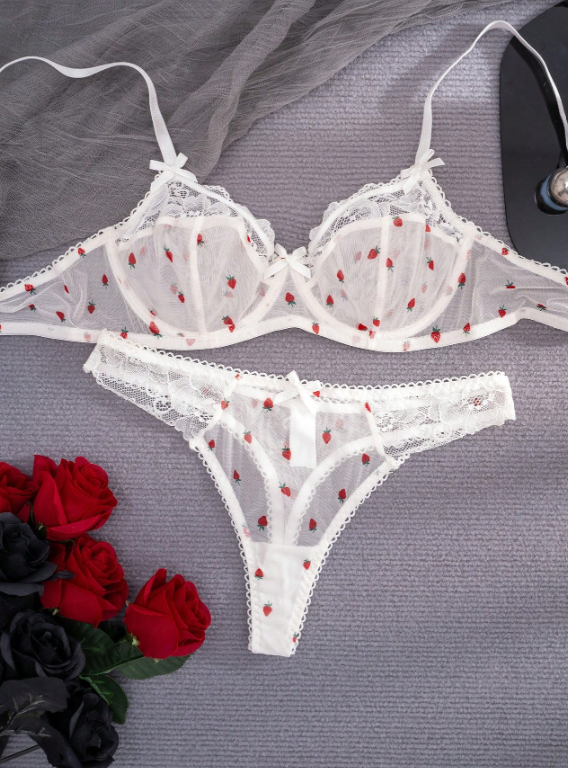 lancería 2 piezas (blanco) TALLA L