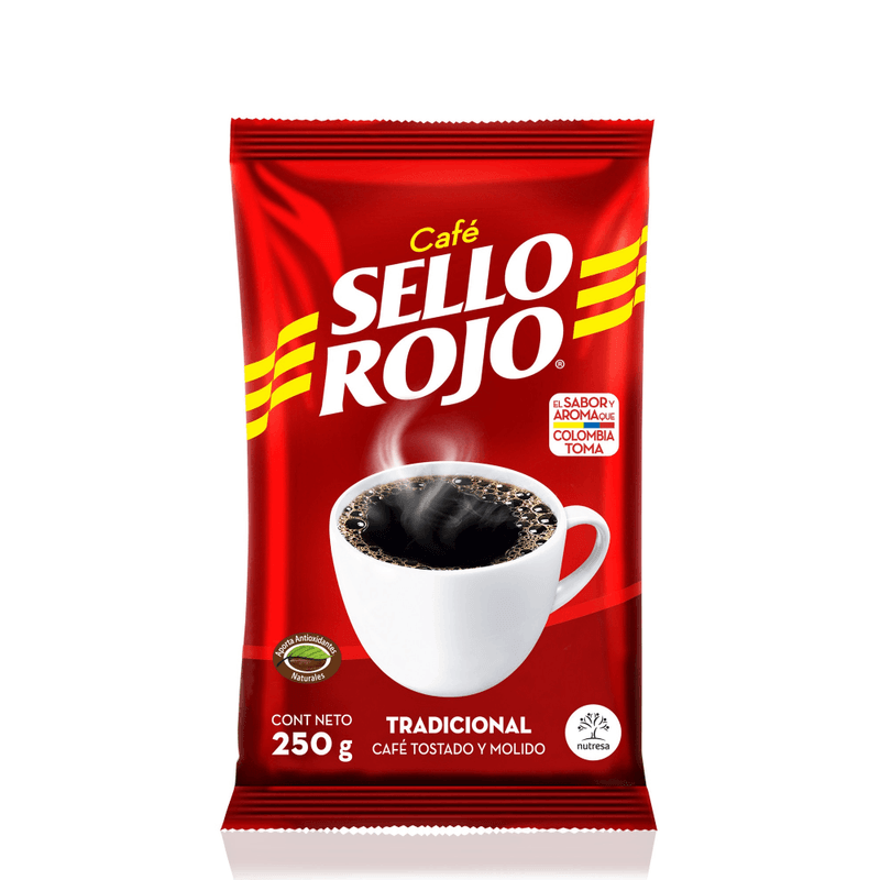 CAFÉ SELLO ROJO FUERTE X 250 GR