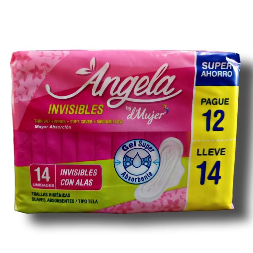 TOALLAS HIGIENICAS ANGELA INVISIBLE