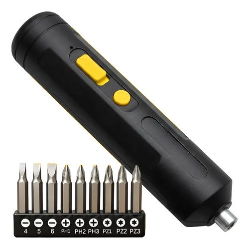 Destornillador Eléctrico Inalambrico Recargable Portátil Negro N A Venta #200001