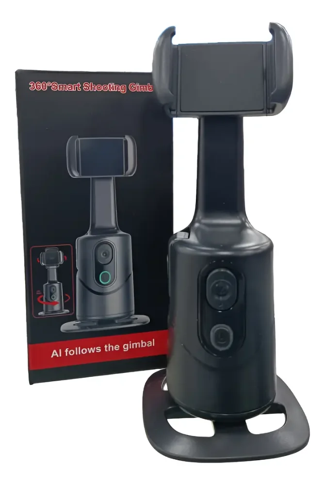 Estabilizador 360 Inteligente Con Seguimiento Facial Negro