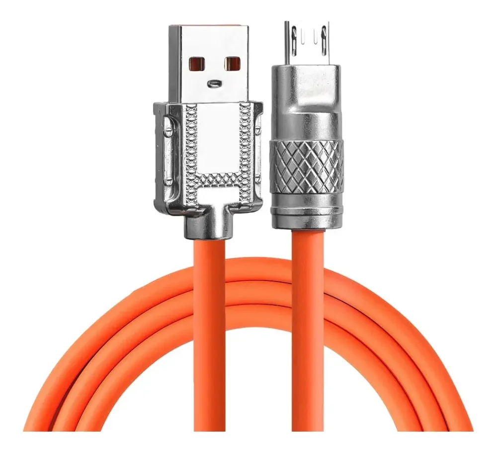 Cable Super Carga Rapida 6a Micro Usb 1 Metro De Largo 120w