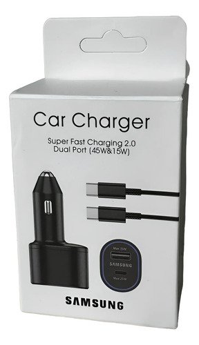 Cargador Samsung 45w + 15w Carro Carga Rápida