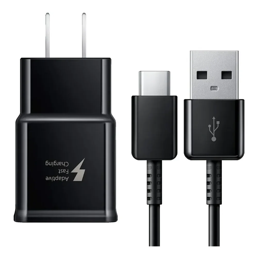 Cargador Celular Con Cable Tipo C Carga Rapida Negro