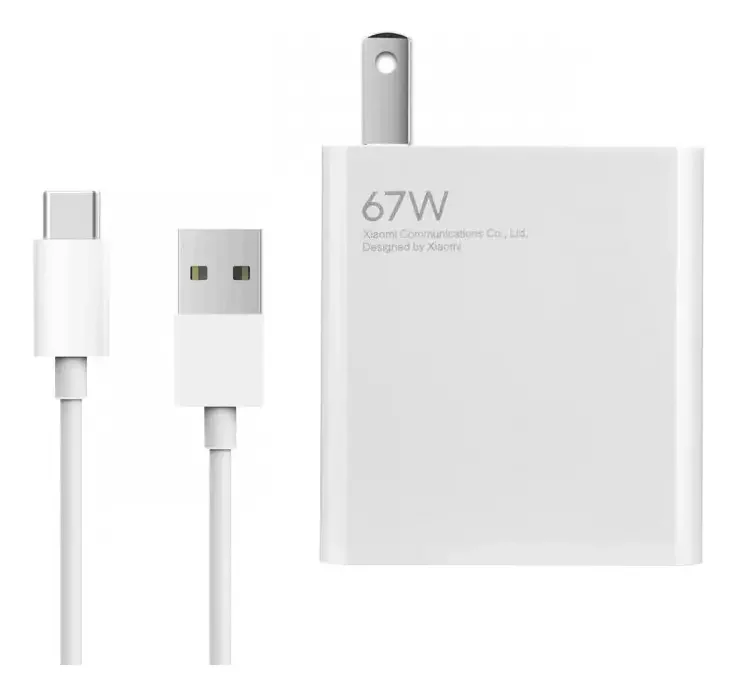 Cargador Xiaomi Súper Carga Rápida 67w Tipo C Blanco