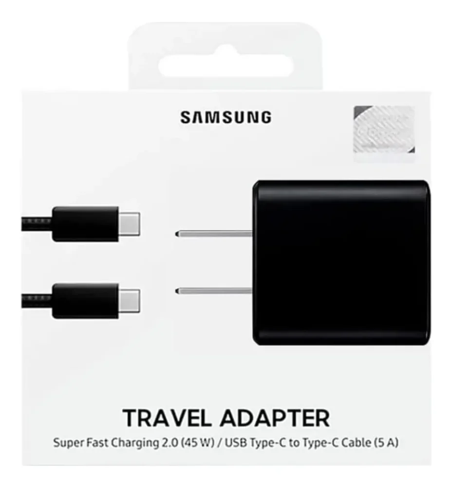 Cargador Cubo Cable Samsung 45w Carga Rápida Usb C