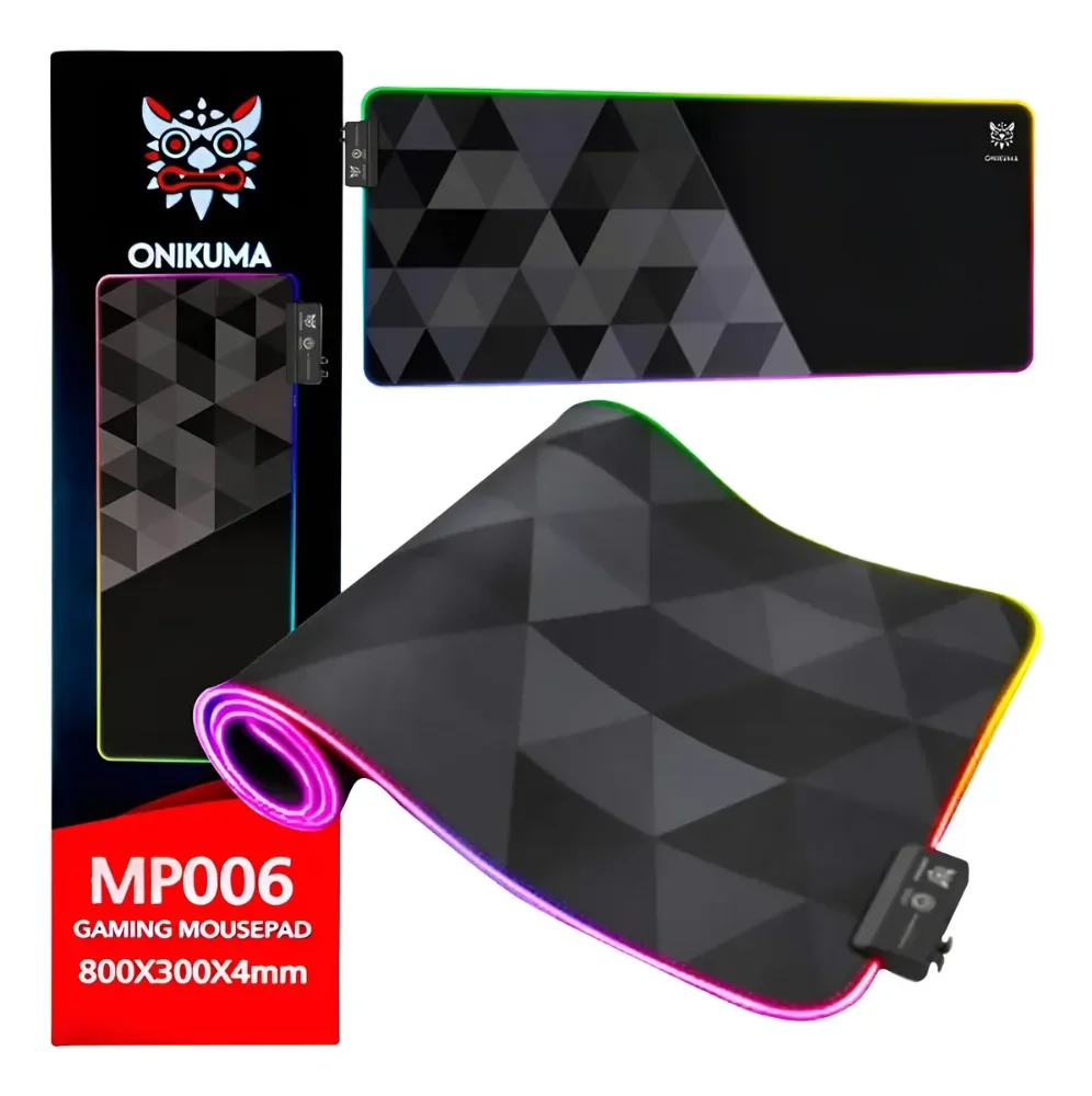 Mouse Pad Onikuma Rgb Negro Multicolor Usb Grande