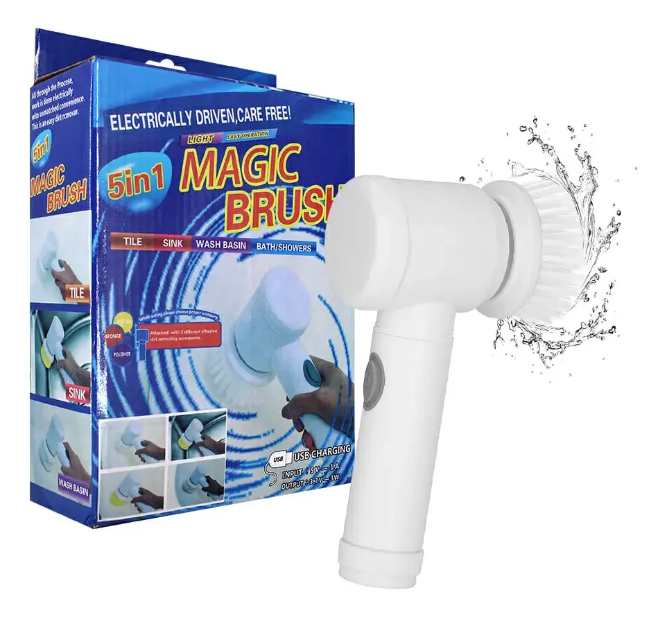 Cepillo Electrico Recargable Usb Limpieza Cocina Baño Carro