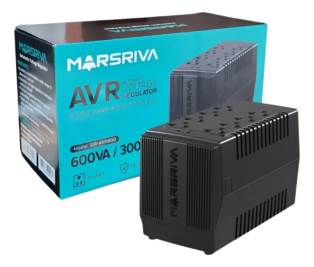 Regulador Protector Voltaje Avr600 8 Tomas Monitor Pc Router