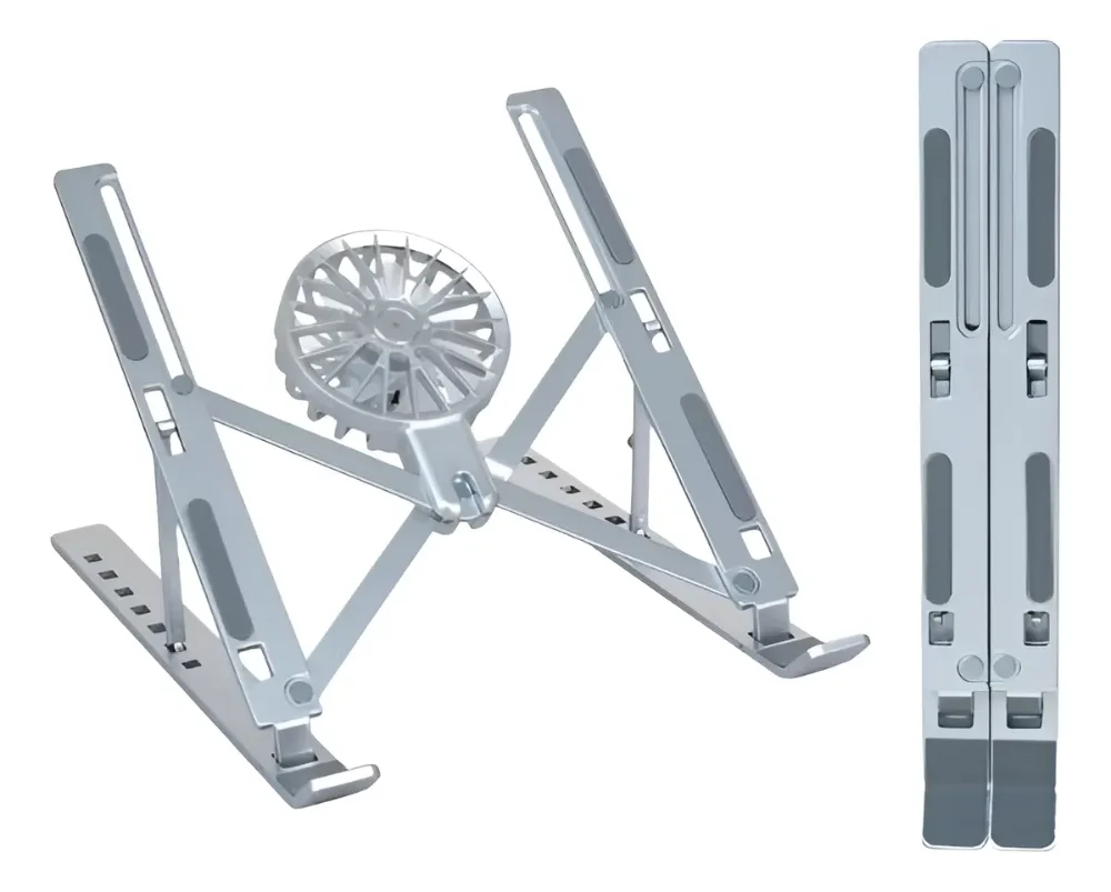 Base Laptop Metálica Plegable Soporte Ajustable Fancooler