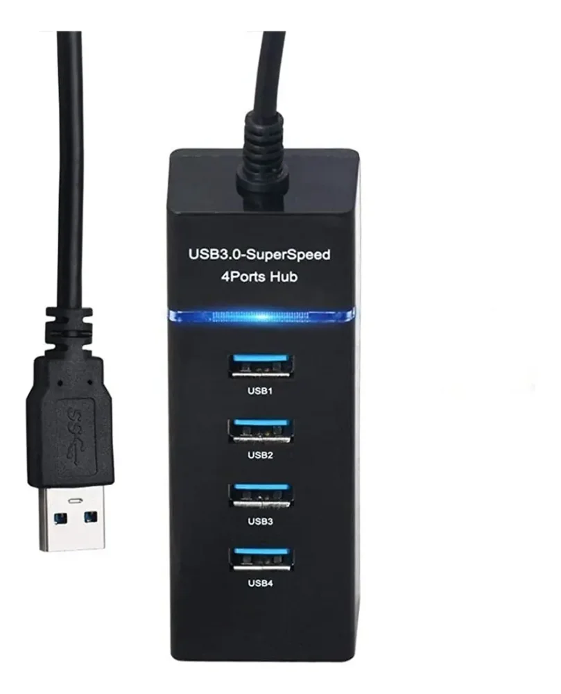 Hub Usb 4 Puertos Conector Pc Laptop Multiplicador