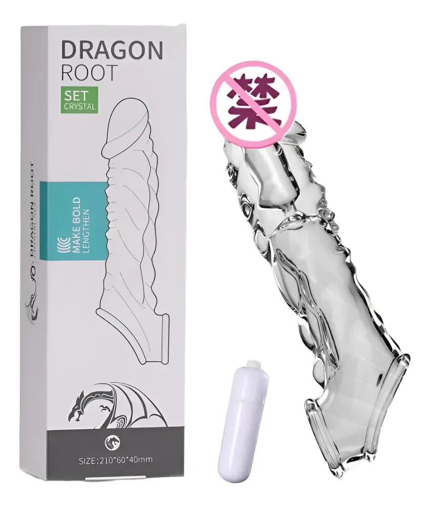 Funda Agrandapene Con Vibrador Manga Condon Juguete Sexual