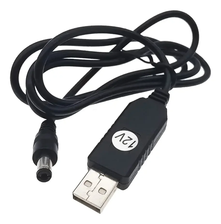 Cable Convertidor De Usb 5v A Dc 12v Para Modem Router