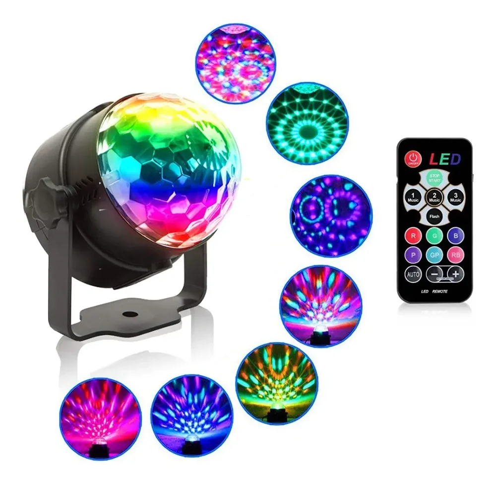 Lampara Led Party Light De Colores Disco Ball Multicolores