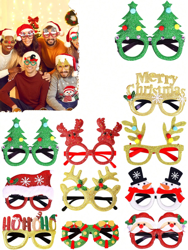 Set Gafas de fiesta de Navidad 6 Piezas