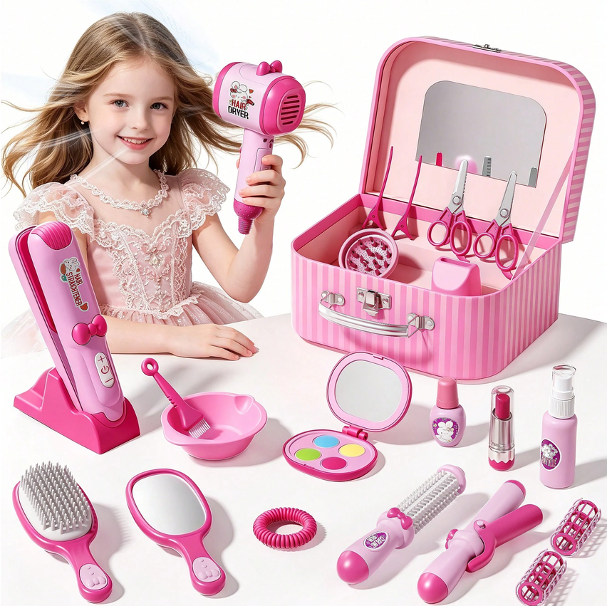 Set de peluquería de juguete para niñas