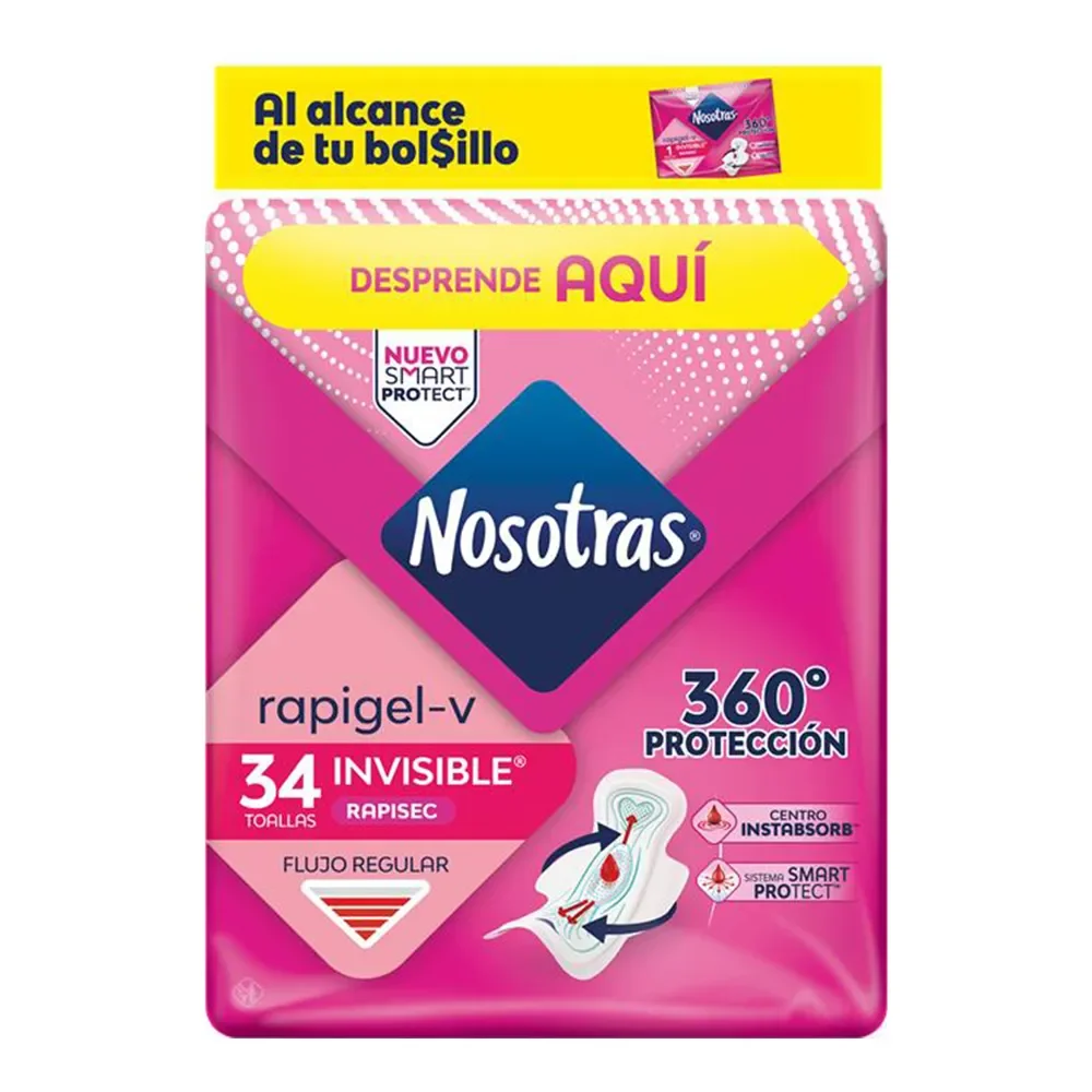TOALLA NOSOTRAS INVISIBLE RAPIGEL X34