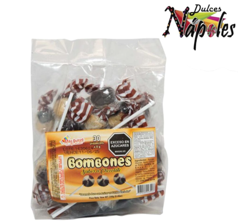 BOMBÓN CHOCOLATE X 48 UND