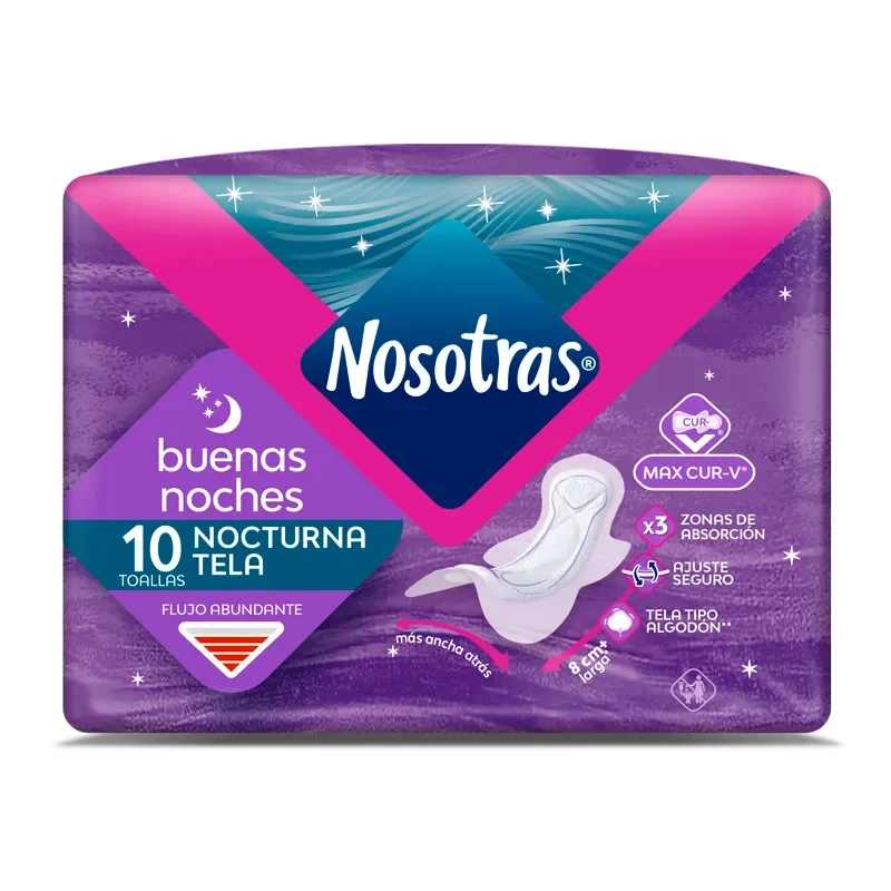 TOALLAS NOSOTRAS NATURAL BUENAS NOCHES 10 UND