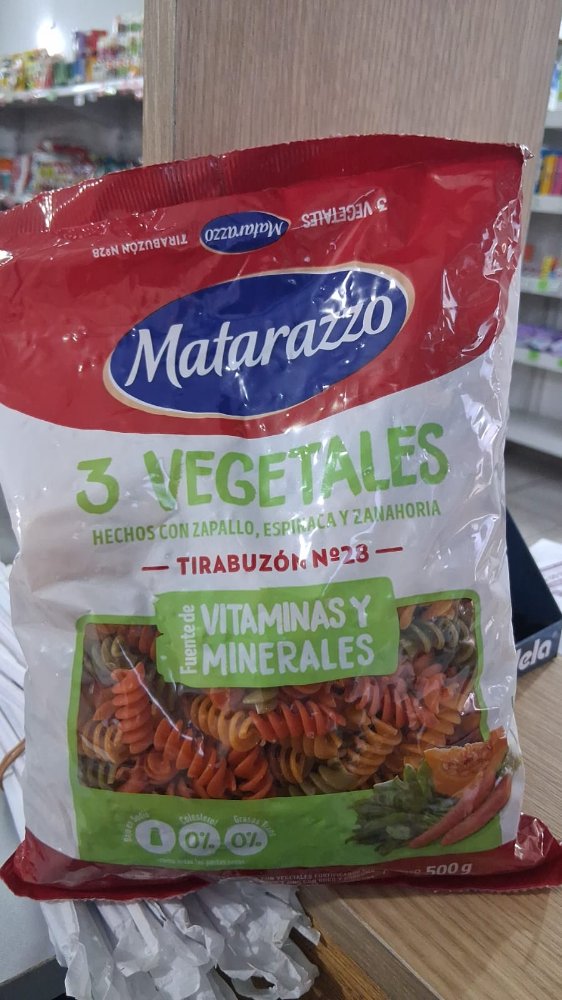 MATARAZZO 3 VEGETALES TIRABUZON 500GR