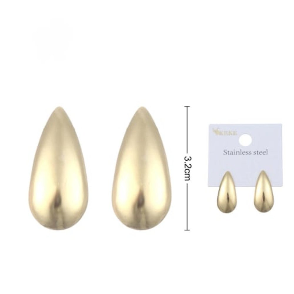 ARETES DE ACERO INOXIDABLE FORMA GOTA (501018)