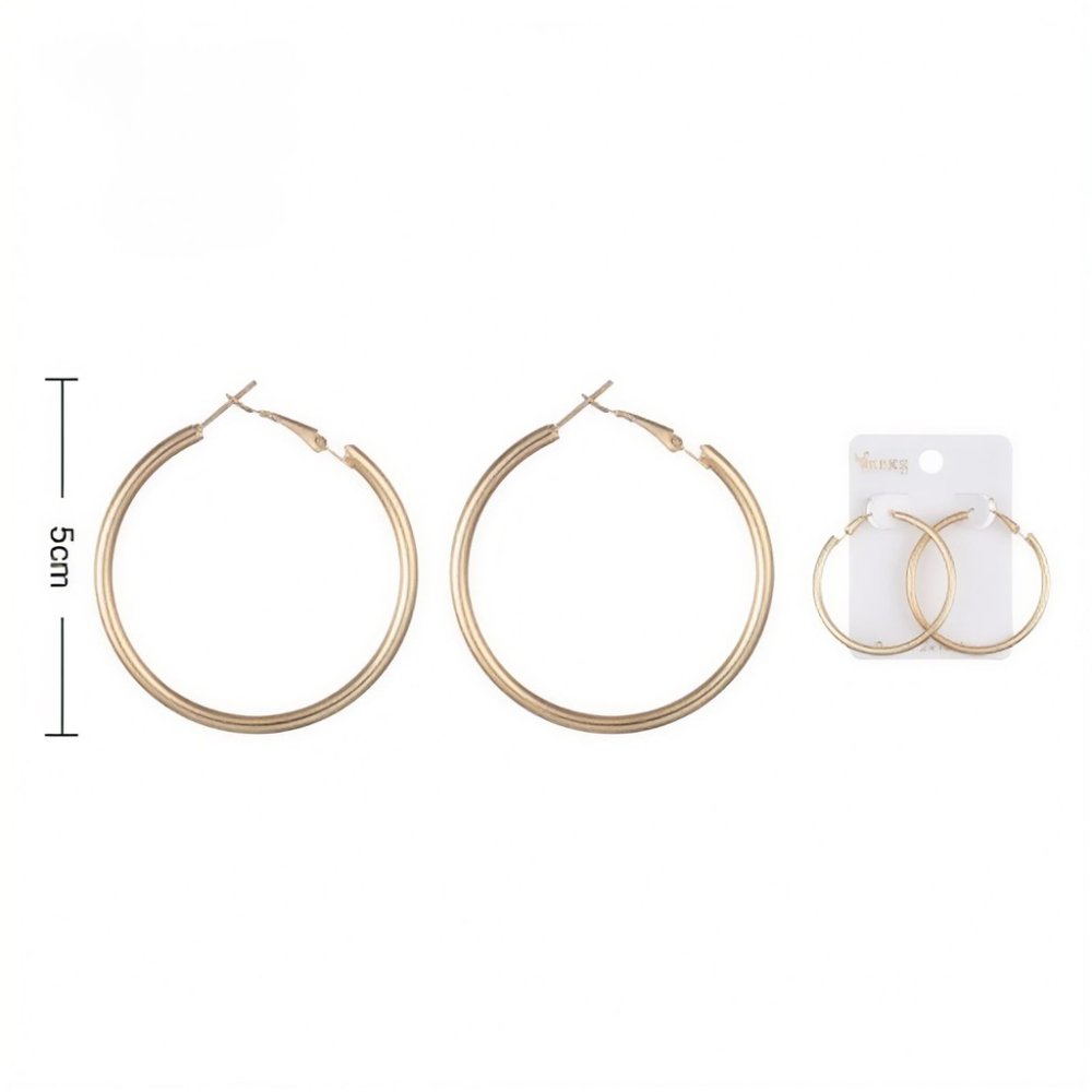 ARETES DE ARO DORADOS 5CM (130760)
