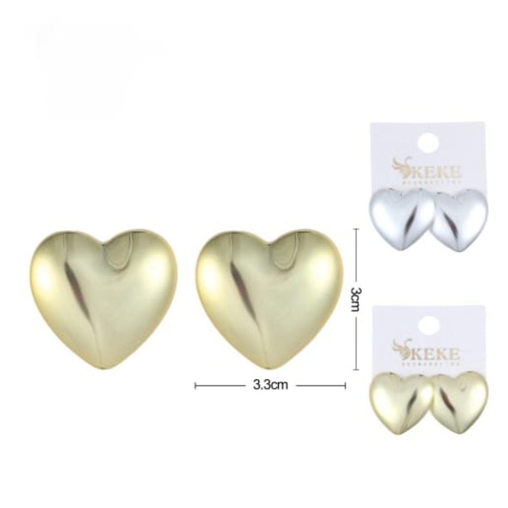ARETES DE CORAZÓN METÁLICO (104609)