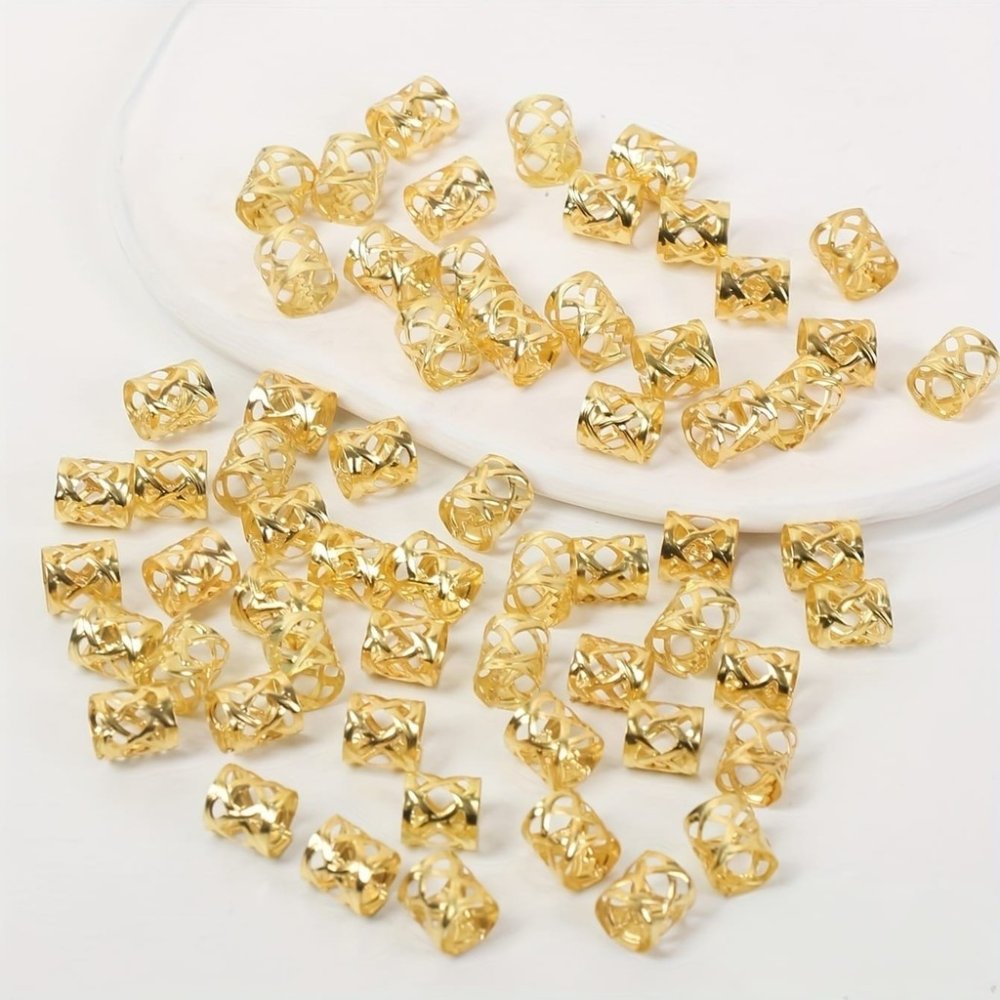 ANILLOS DORADOS PARA CABELLO - 60PCS