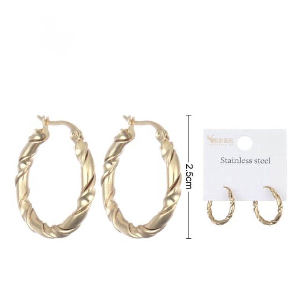 ARETES ARO TRENZADO DE ACERO INOXIDABLE (500525)