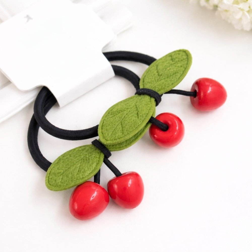 COLA PARA CABELLO CEREZAS CON HOJAS