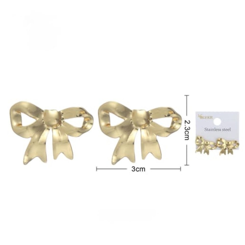 ARETES DE ACERO INOXIDABLE DISEÑO LAZO (500984)