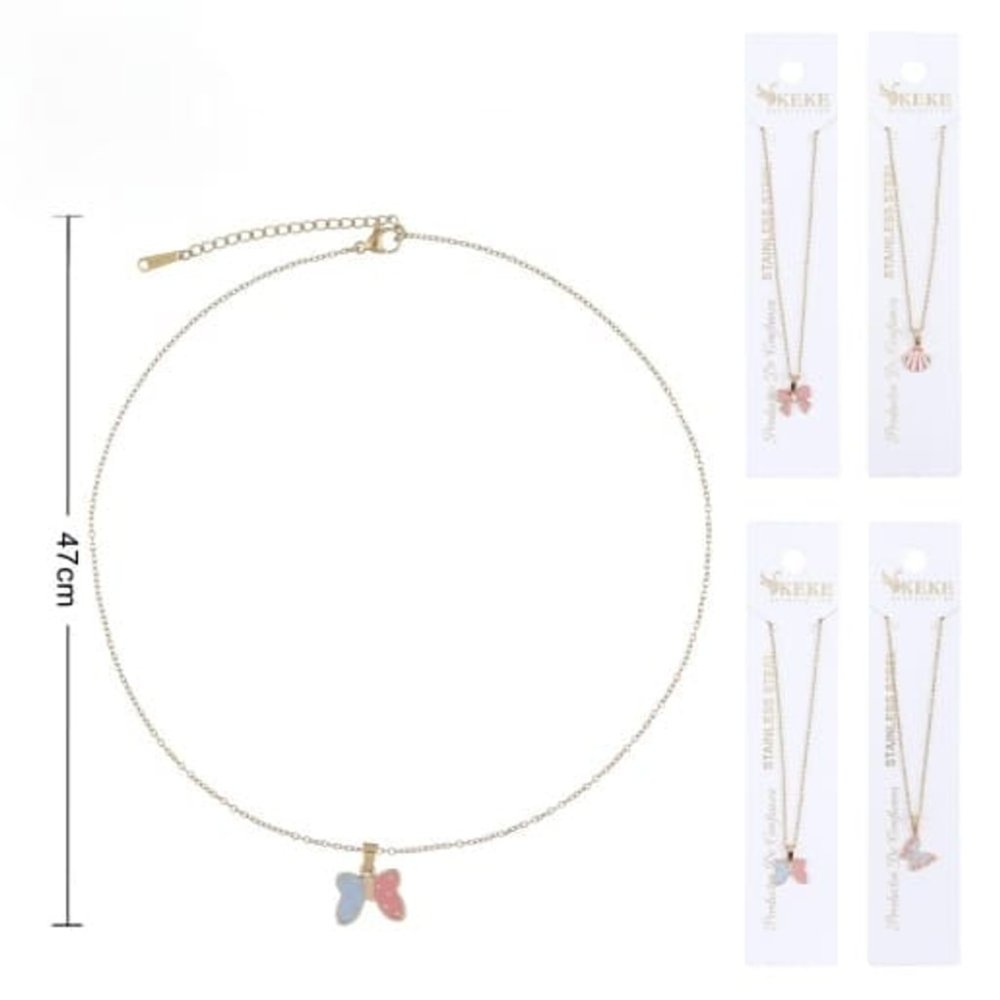 COLLAR DE ACERO INOXIDABLE CON DIJE ESMALTADO