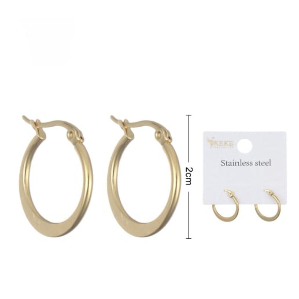 ARETES ARO CLÁSICO DE ACERO INOXIDABLE (500453)