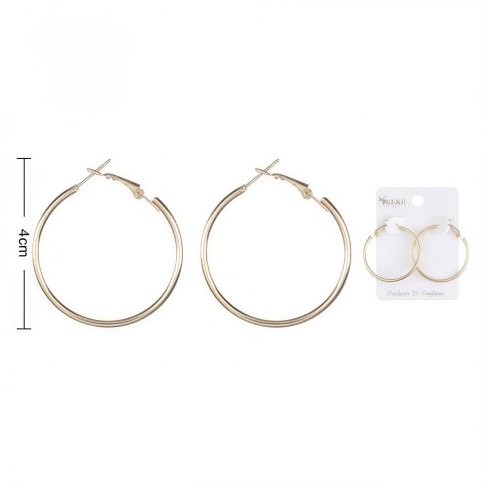 ARETES DE ARO DORADOS 4 CM (130762)