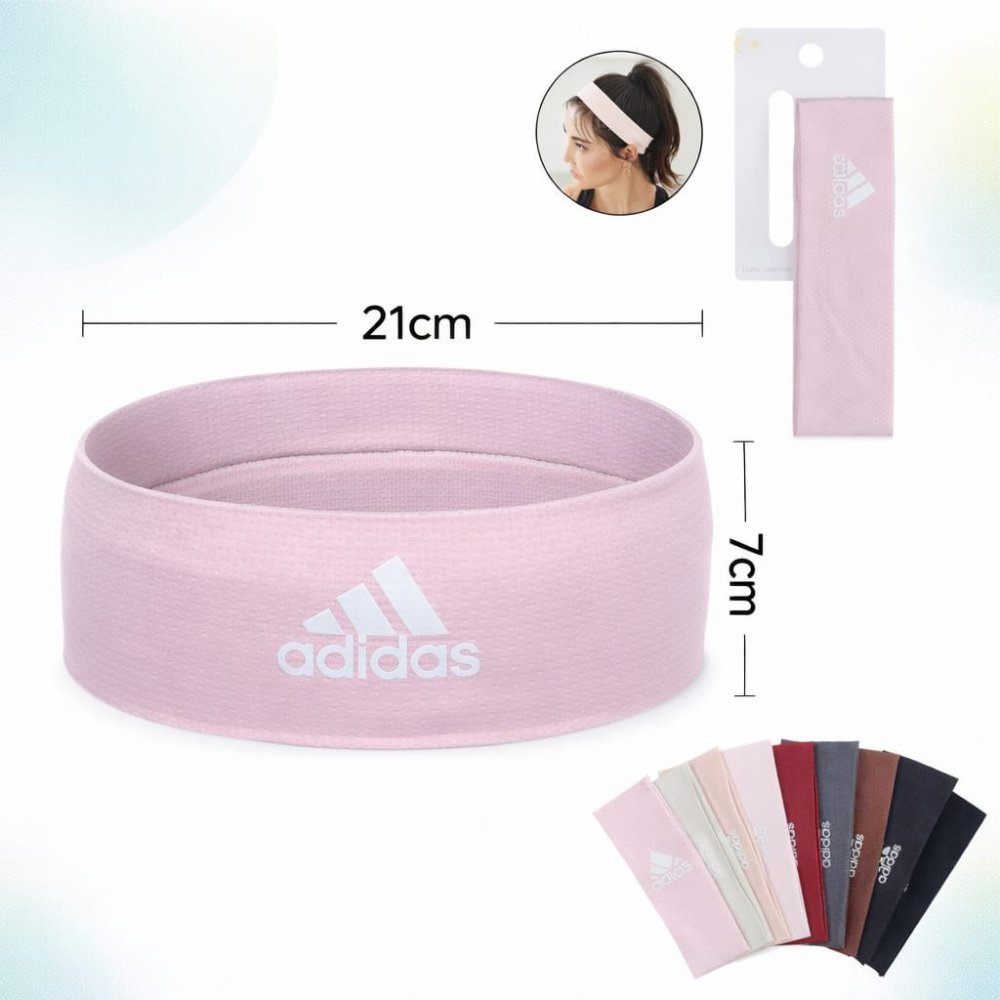 BANDA ELÁSTICA ANCHA PARA CABELLO – TELA DEPORTIVA ADIDAS