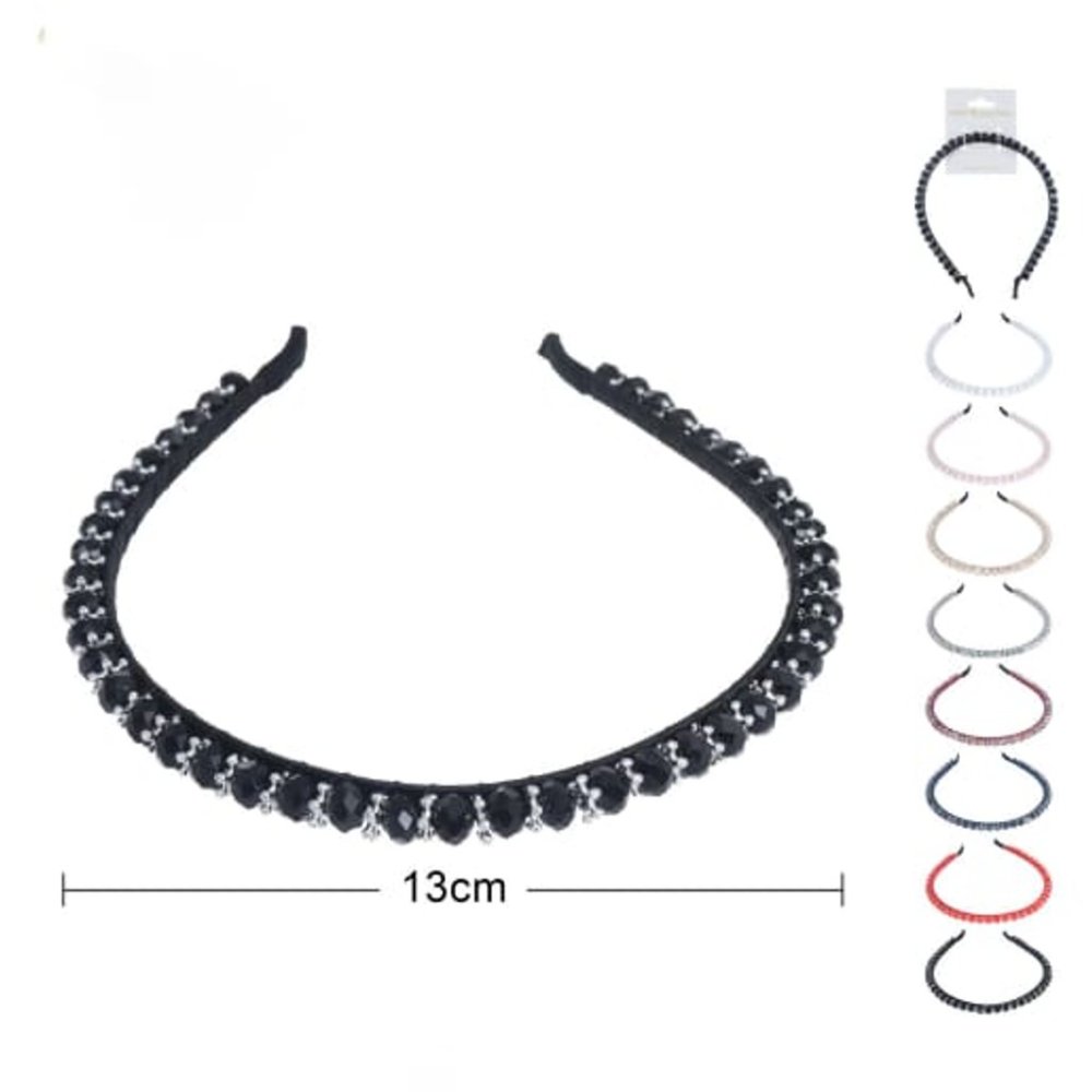 DIADEMA CON PEDRERÍA DECORATIVA (111164)
