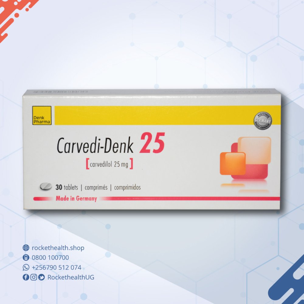 CARVEDI-DENK 25MG CAJA POR 30 COMPRIMIDOS