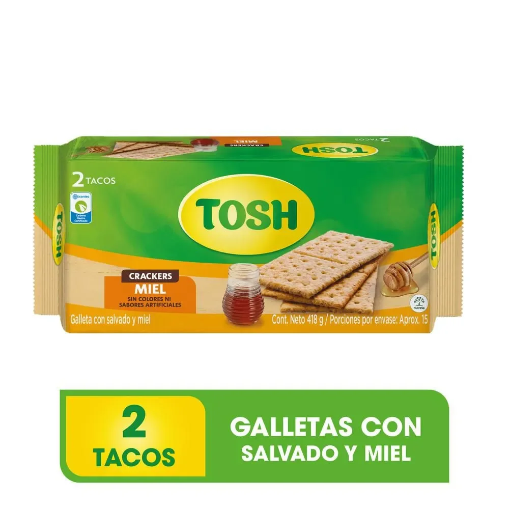 GALLETA TOSH MIEL X 2 TACOS