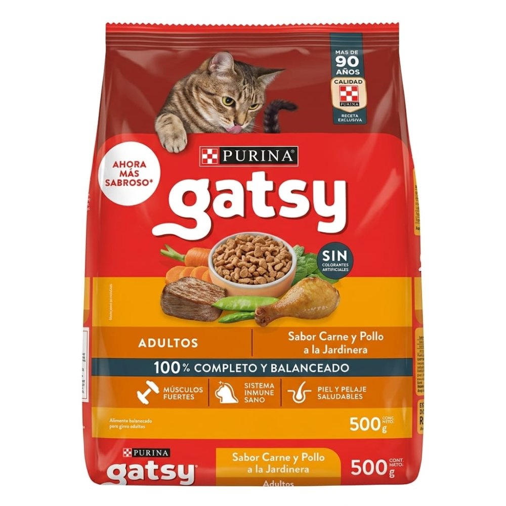 GATSY CARNE Y POLLO X 500G