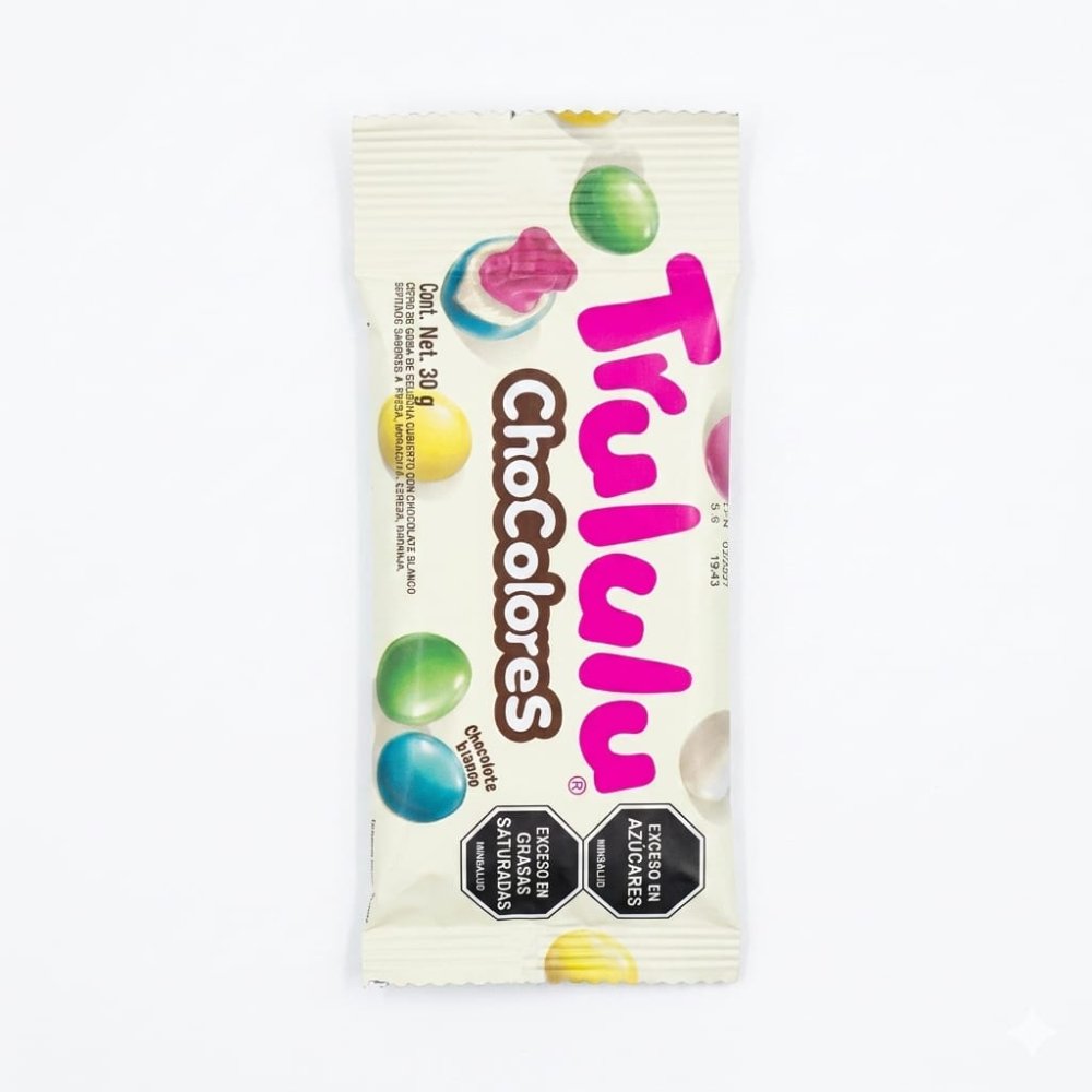 TRULULU CHOCOLORES CHOCOLATE BLANCO 30G