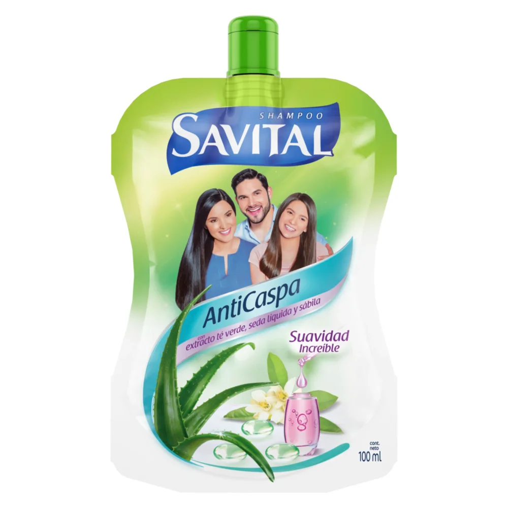 SHAMPO SAVITAL CASPA TE Y SEDA X 100ML