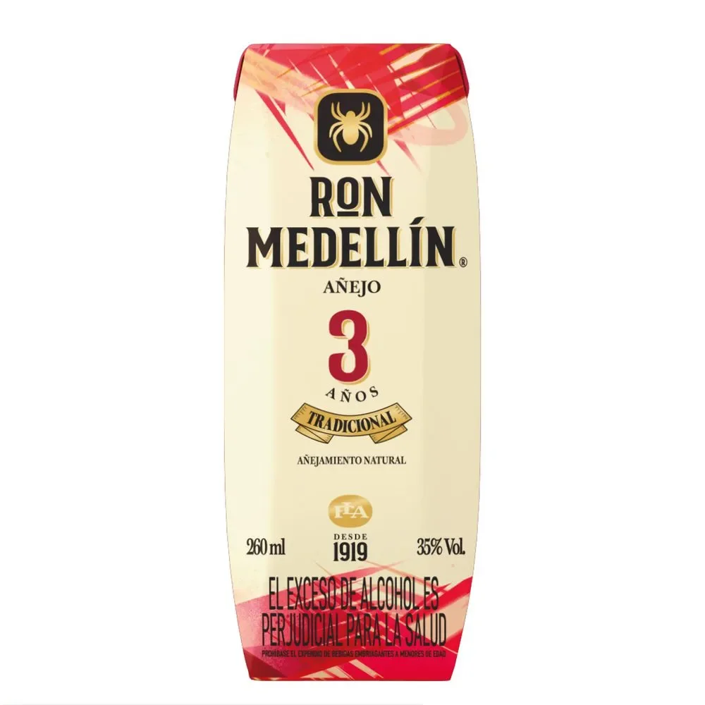 RON MEDELLIN AÑE 3 AÑOS X 260ML