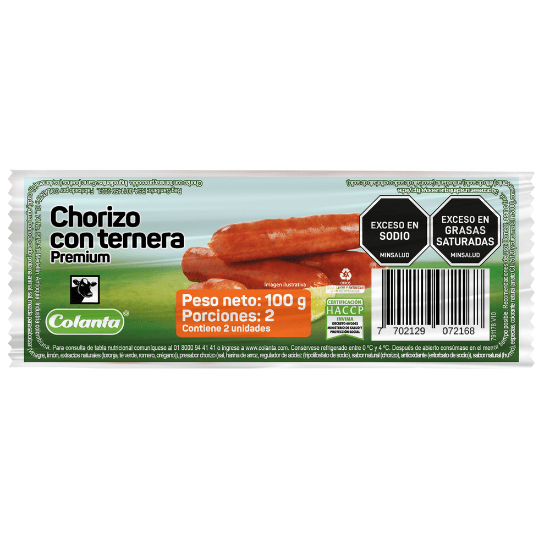 CHORIZO TERNERA X100GR COLANTA