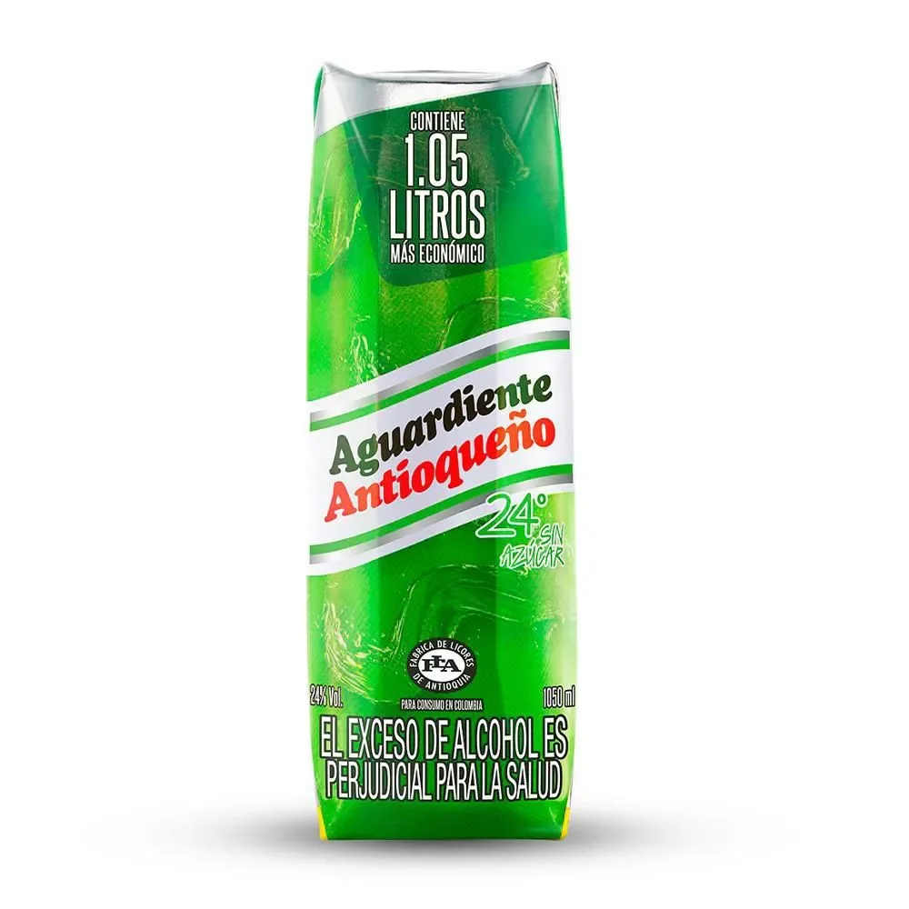 AGUARDIENTE VERDE X1050CC TETRA