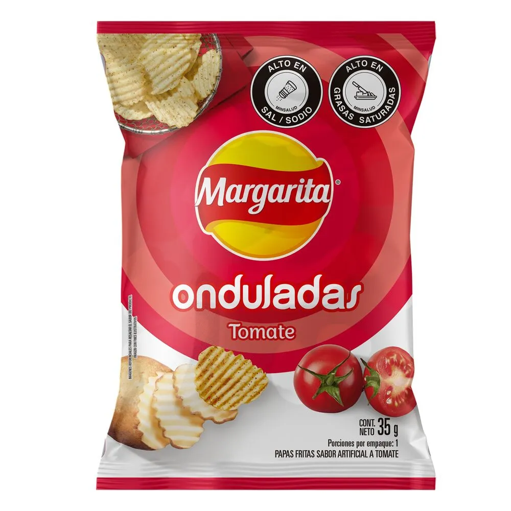 PAPAS ONDULADA TOMATE X 35 GM
