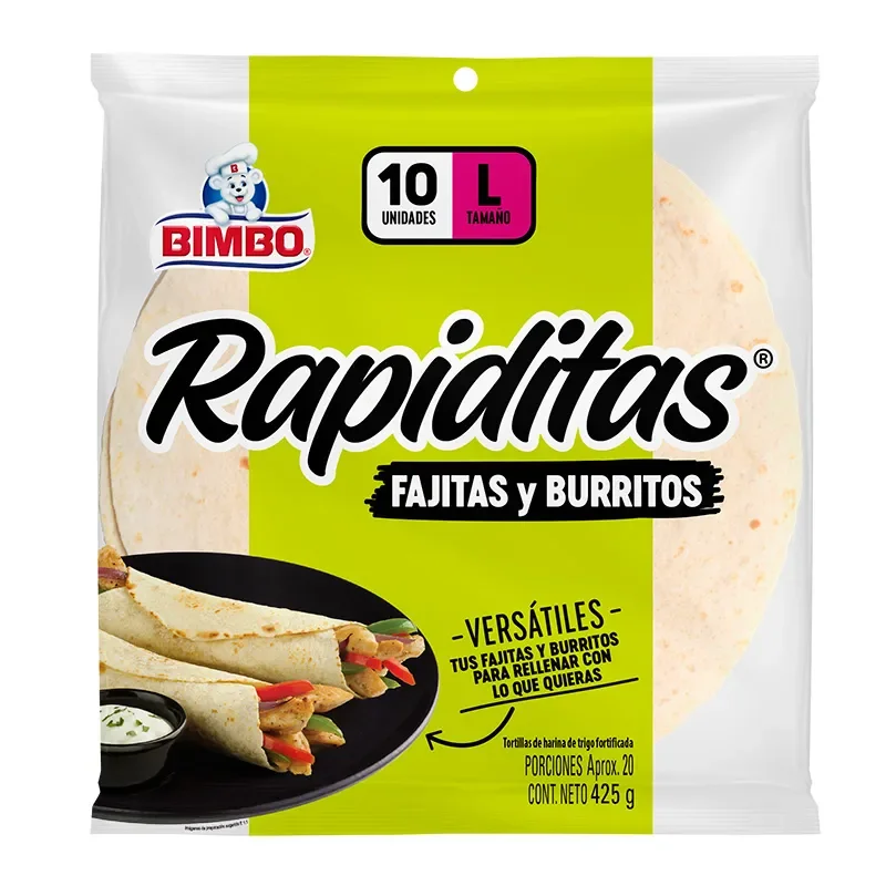 TORTILLAS FAJITAS Y BURRITOS X425G