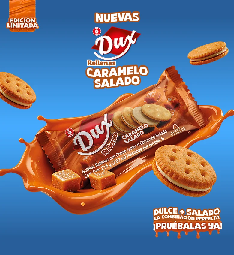 GALLETA DUX RELLENA CARAMELO SALADO
