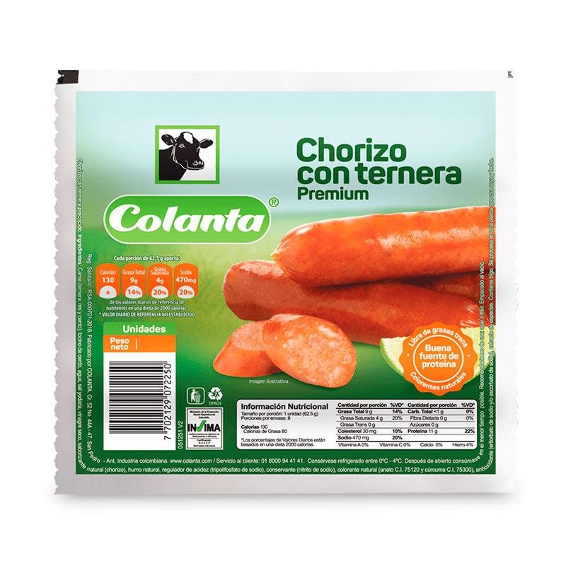 CHORIZO TERNERA X225GR COLANTA